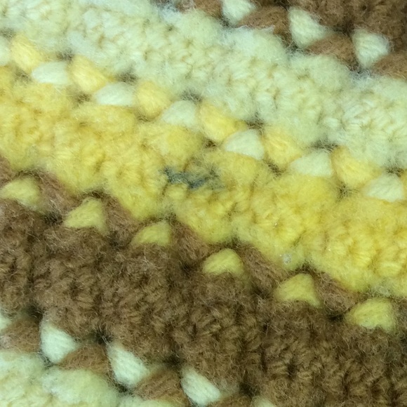 FINAL SALE PRICE Earthy Handmade Crocheted Afghan - Picture 4 of 4